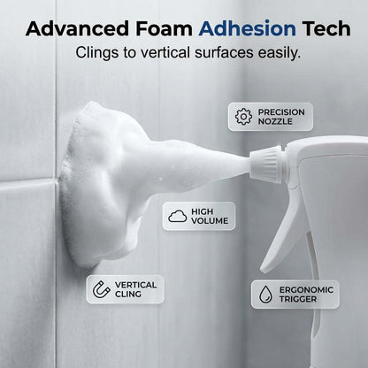 Oxalic Acid Cleaner Spray, 2026 Powerful Stubborn Stains Bathroom Cleaner Foam Spray, All-Purpose Bathrooms Descaler Foam Spray, Suitable for Tiles, Glass, Bathtub, Porcelain (1pcs)