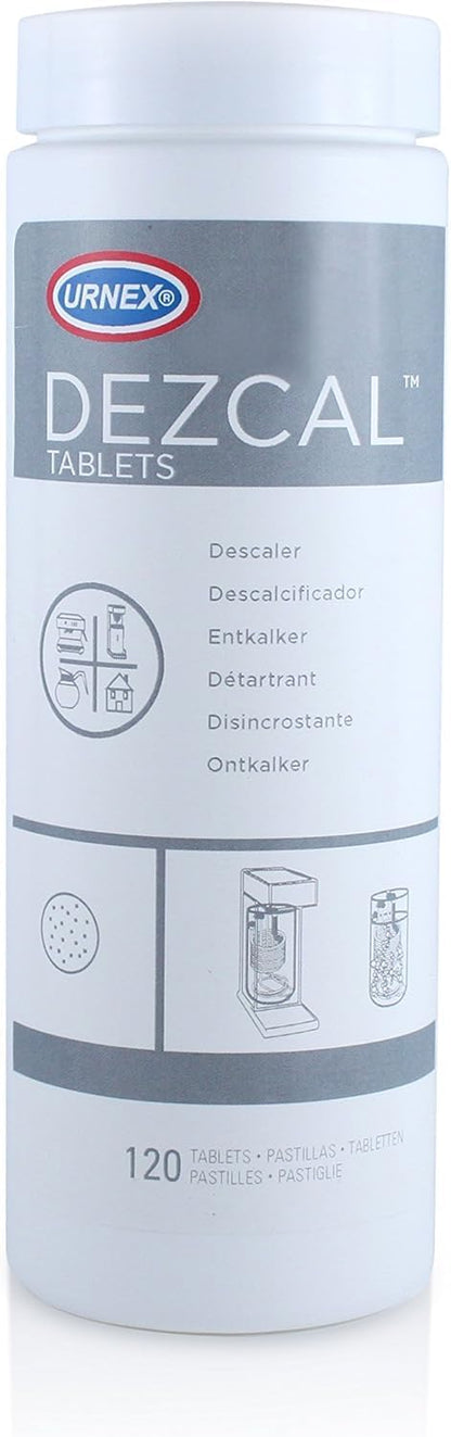 Dezcal Descaling Tablets - 120 Uses, Universal Compatibility with Keurig, Nespresso, Breville, De’Longhi, and More - Effective Descaler for Coffee Makers, Espresso Machines, Boilers, and More