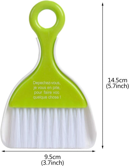 2 Pcs Mini Dustpan Set Brush for Table Whisk Brooms Small Dustpan Broom Set Mini Dust Pans with Brush Tiny Cleaning Table Sweep