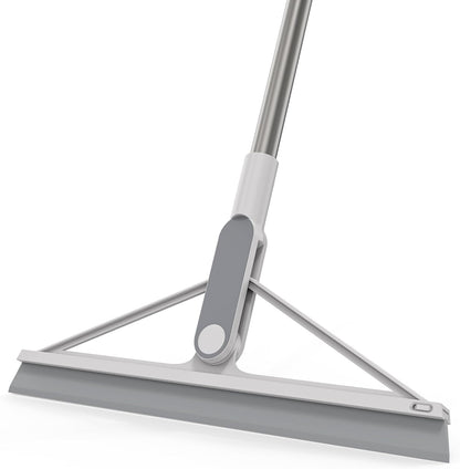 KOLLIEE Floor Squeegee Broom Rubber Window Squeegee for Floor 61" Long Handle Adjustable Floor Wiper for Concrete Tile Shower Bathroom Water