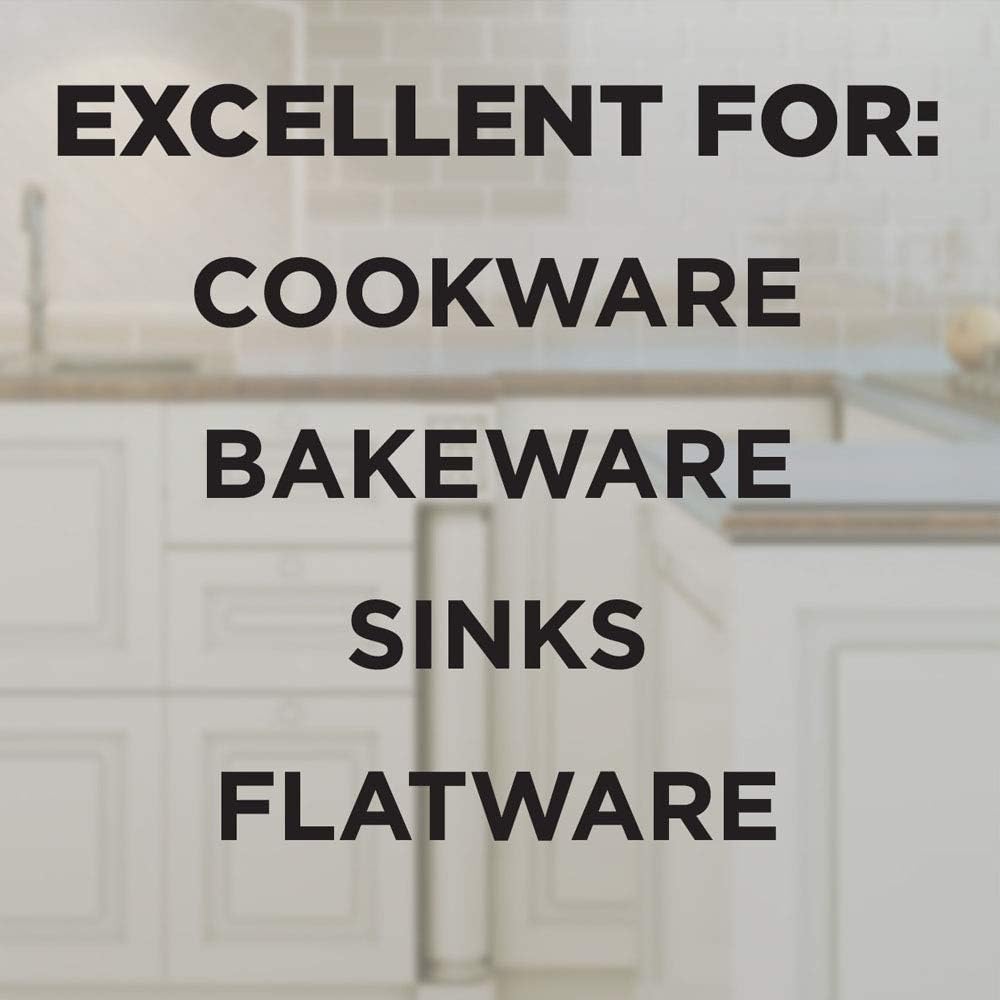 Weiman Stainless Steel Sink and Cookware Cleaner and Polish with Microfiber Cloth - 8 Ounce