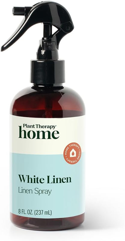 Plant Therapy Home White Linen Spray, Clean & Refreshing Aroma, Great for Sheets, Curtains, and Upholstery, One-of-a-kind Natural Fragrance 8 oz