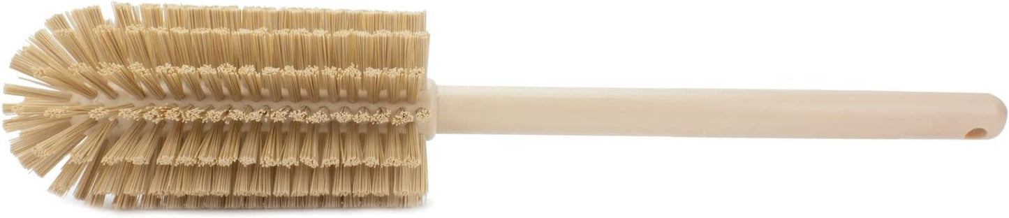 SPARTA Large Water Bottle Brush Ideal for Wide-Mouth Jars, Bottles and Tumblers, Dishwashing Tool with Handle for Home and Commercial Kitchens, Plastic, 12 Inches, White
