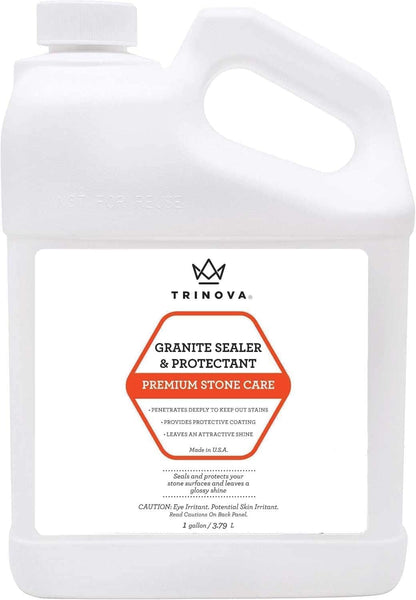 TriNova Granite Sealer & Protector – Best Stone Polish, Protectant & Care Product – Easy Maintenance for Clean Countertop Surface, Marble, Tile – No Streaks, Stains, Haze, or Spots - 18 fl oz