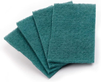 Generic Fine Multi-Scrubber, 4 Count, Heavy Duty, Utility Sponge, Green, For Glass, Plastic, Stainless Steel, Porcelain, Wood, Stone, Ceramic, Vinyl, Aluminum, Melamine