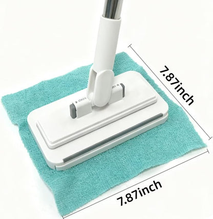 Snap-Grip Mini Mop with 39in Handle — INWEJIA Zero-Touch Gap Dust Cleaner & Locking Head, Disposable Lazy Mop Wet and Dry for Kitchen Bathroom Toilet Corners Window Wall Cleaning