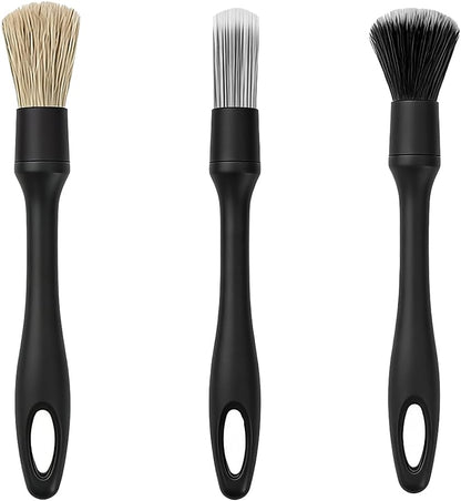 4PCS Car Detailing Brush Kit, Multi-Use Soft No Scratch Vehicle Interior Detail Duster Brush Set, Automotive Dusting Cleaning Kit for Exterior Interior, Universal for Vehicles