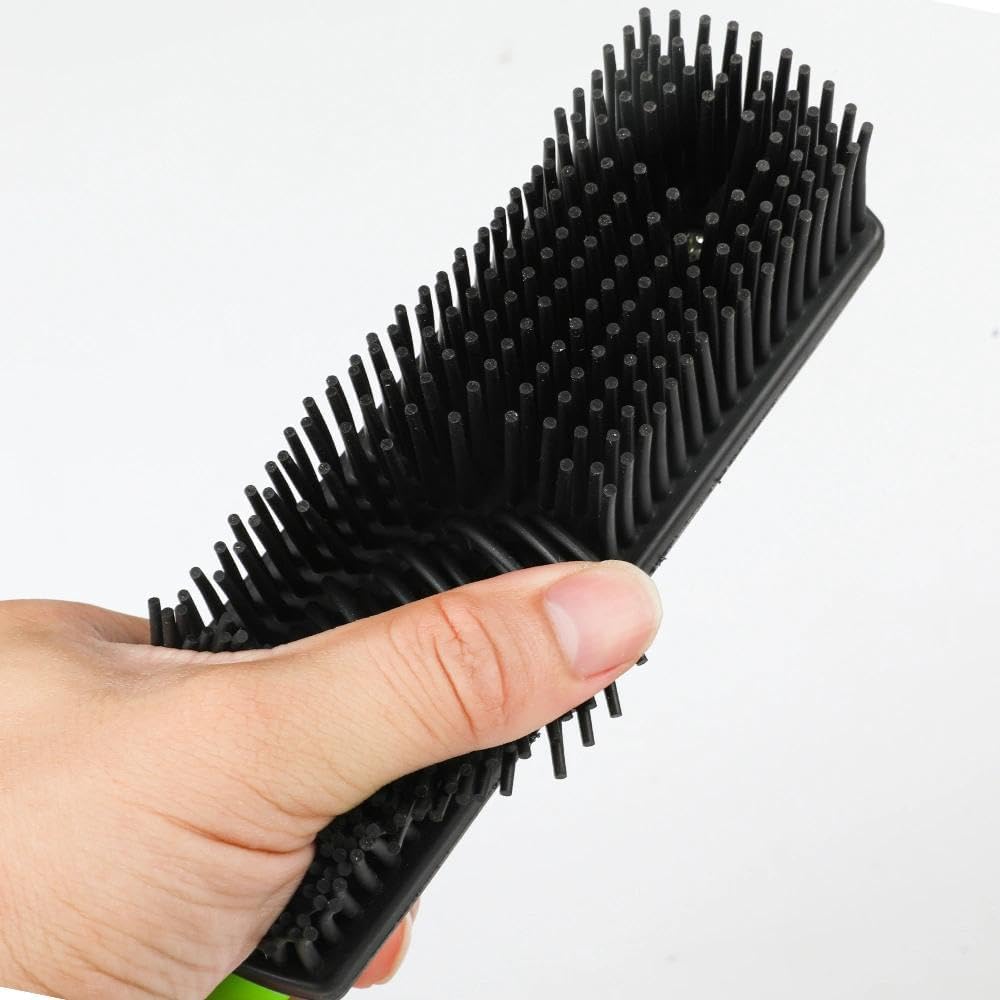 Rubber Pet Hair Removal Brush Lint & Cat Dog Hair Remover Brush Pet Silicone Lint and Debris Remover for Cleaning, Grooming, Home,Black