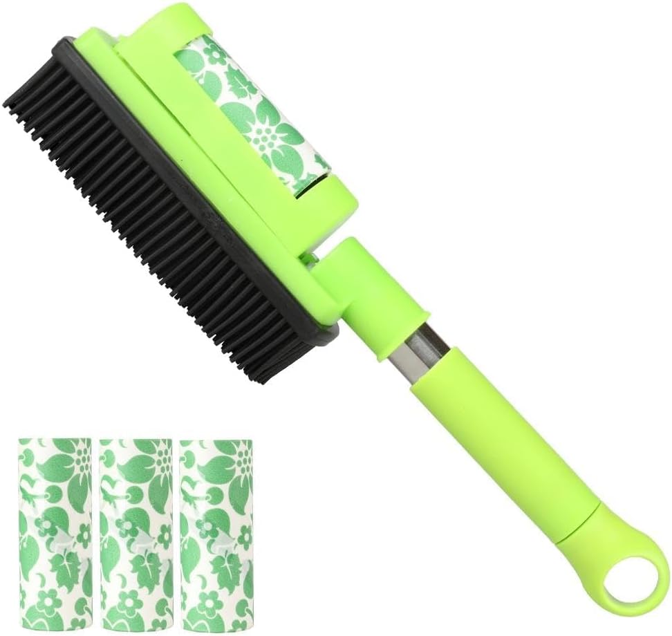 Rubber Pet Hair Removal Brush Lint & Cat Dog Hair Remover Brush Pet Silicone Lint and Debris Remover for Cleaning, Grooming, Home,Black