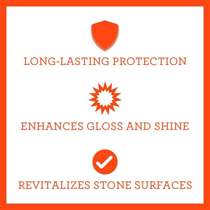 TriNova Granite Sealer & Protector – Best Stone Polish, Protectant & Care Product – Easy Maintenance for Clean Countertop Surface, Marble, Tile – No Streaks, Stains, Haze, or Spots - 18 fl oz