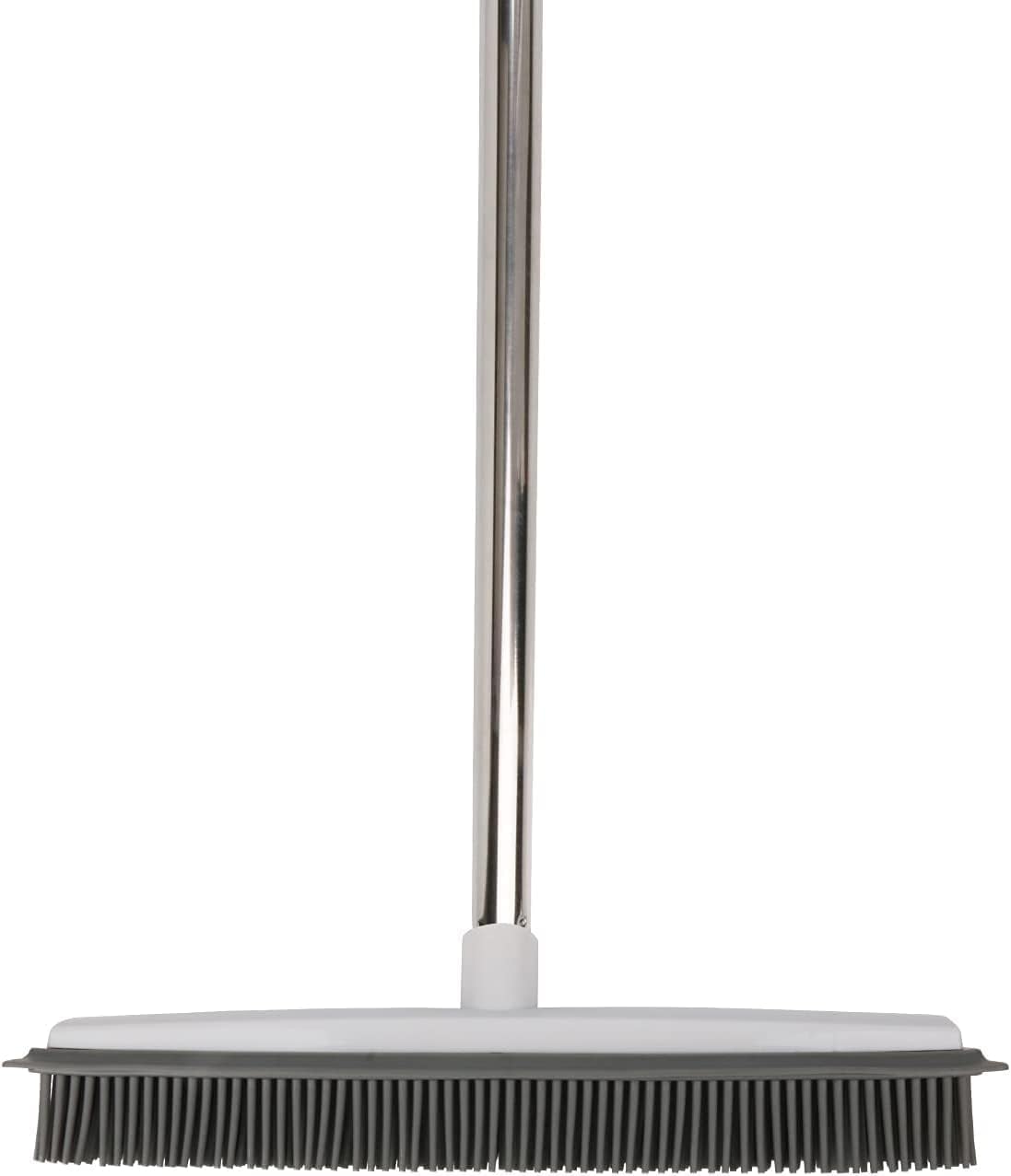 Pet Hair Rubber Broom with Squeegee for Carpet,Fur Remover Broom Carpet Rake for Pet Hair Removal, with 50" Long Handle