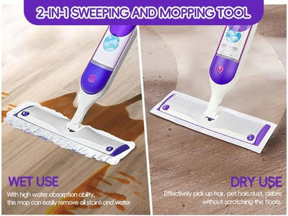 Pure Realm 40 Cout Power Mop Pads Refills for Powermop , Multi-Surface Disposablen swiffer Power Mop Pads，Unscented Spray Cleaning Repalcement Pads Refill