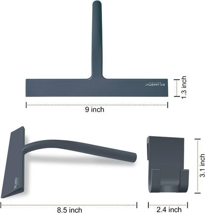 Shower Squeegee for Glass Doors, RICHMIRTH 11" Inch Width Silicone Rubber Blade Squeegee Window Cleaner Tool Squeegee for Shower Glass Doors Bathroom