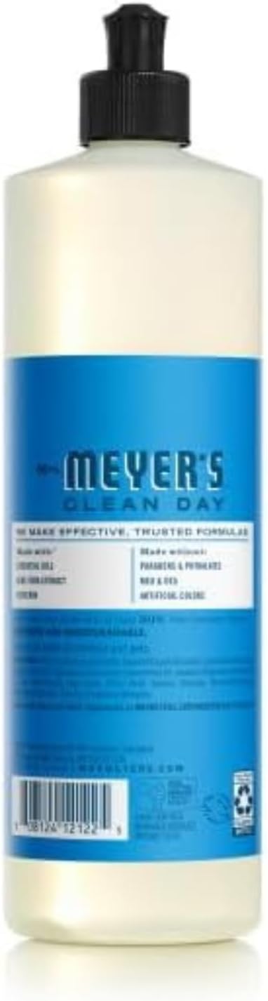 MRS. MEYER'S CLEAN DAY Liquid Dish Soap, Basil Scent, 16 Fl Oz Bottle - 3 Pack