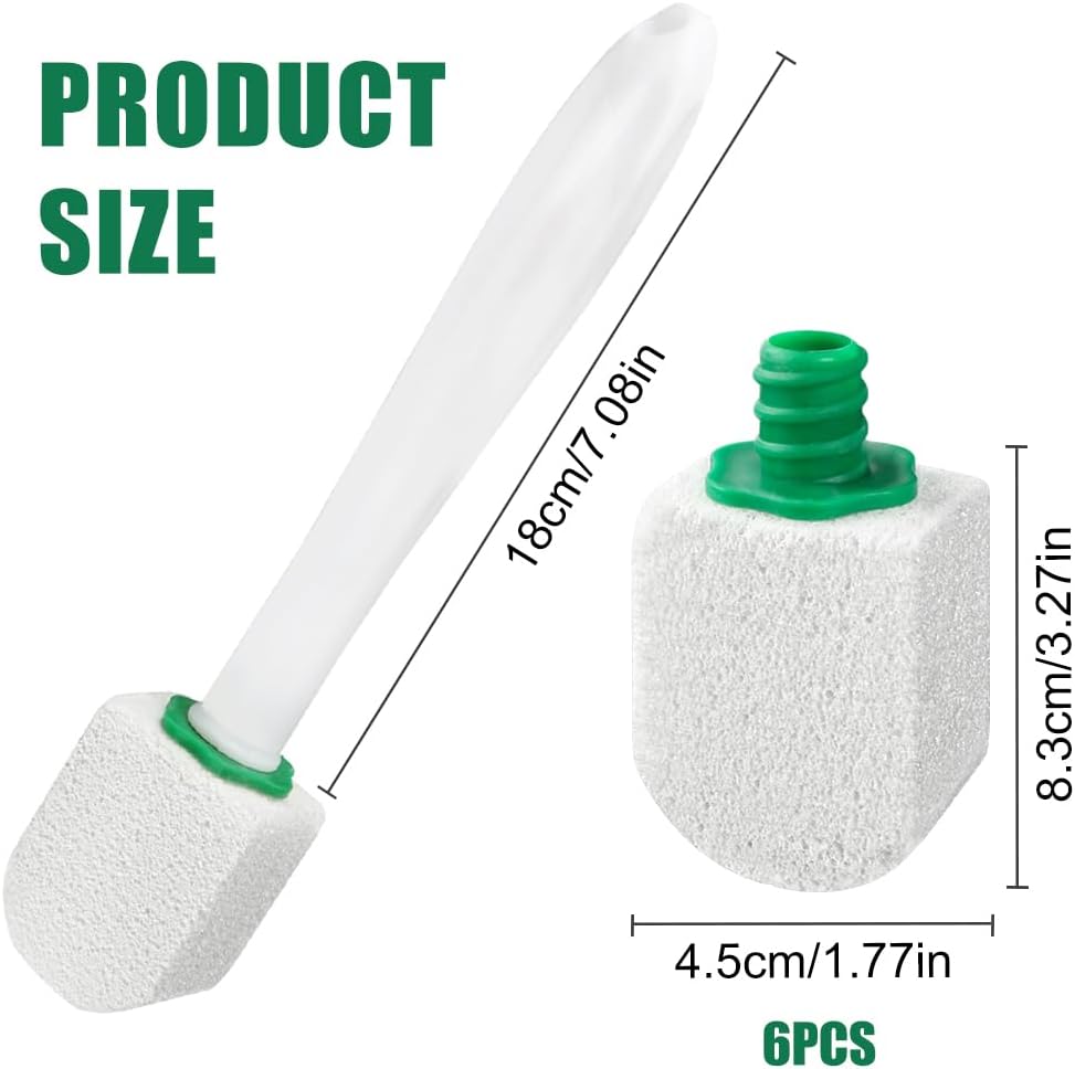 AUAUY 10 Pack Pumice Stone with Handle, Toilet Bowl Pumice Stone for Cleaning, Hard Water Toilet Ring Remover, 2 Handle + 10 Pumice Stones for Cleaning Toilets, Bathtubs, Grills, Kitchen Sink