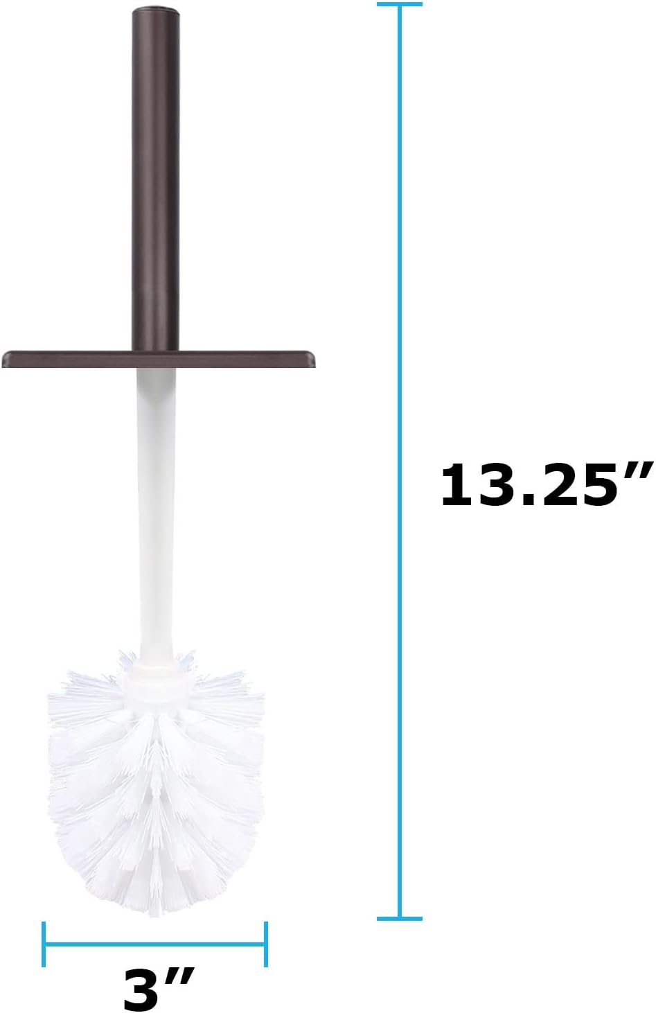 Blue Donuts Toilet Brush and Holder, Toilet Bowl Brush for Bathroom, Toilet Cleaner, Odor Free, Bronze