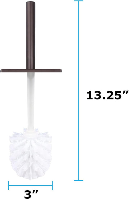 Blue Donuts Toilet Brush and Holder, Toilet Bowl Brush for Bathroom, Toilet Cleaner, Odor Free, Bronze