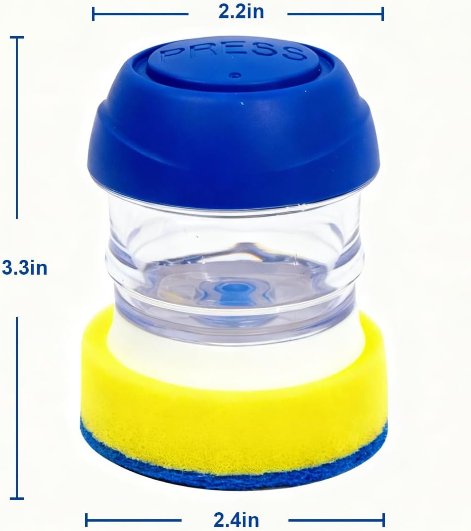 CELOX Soap Dispensing Sponge, Dish Scrubber with Soap Dispenser for Pot Pan Sink