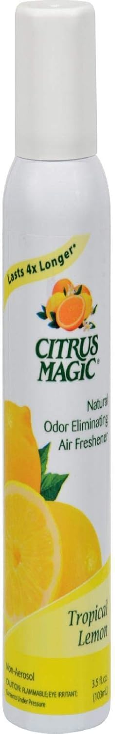 Citrus Magic Natural Odor Eliminating Air Freshener Spray, Tropical Lemon, 3-Ounce