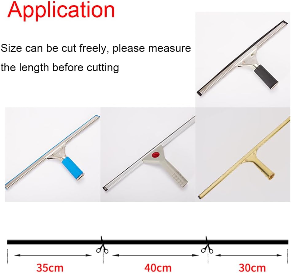 45cm 18in Grip Glass Squeegee for Window Cleaning,Stainless Steel All Purpose Squeegee with Non-Slip Handle for Shower Doors Window Car Mirror Glass (18in/45cm, Black)