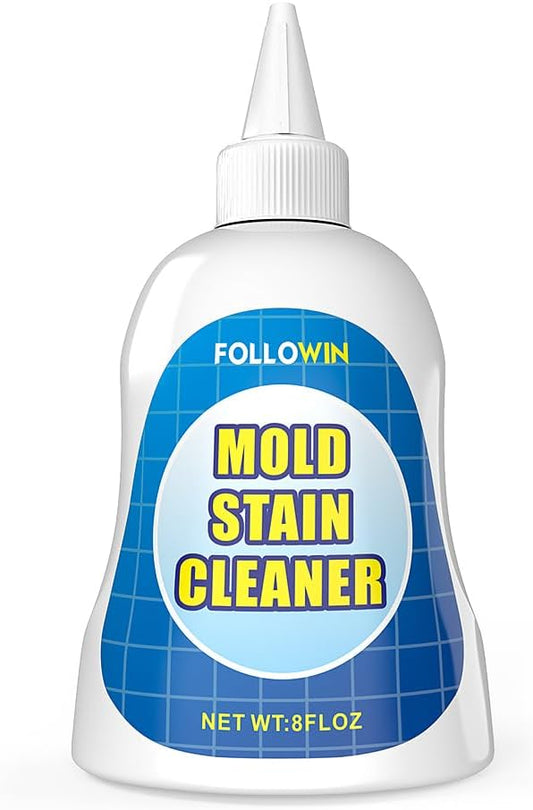 FOLLOWIN Mold and Mildew Remover Gel, Household Stain Cleaner for Washing Machine Seal, Bathroom Grout, Shower Tile, Kitchen Sink, Silicone Caulk - Non-Drip, Deep-Penetrating Formula, 16 oz