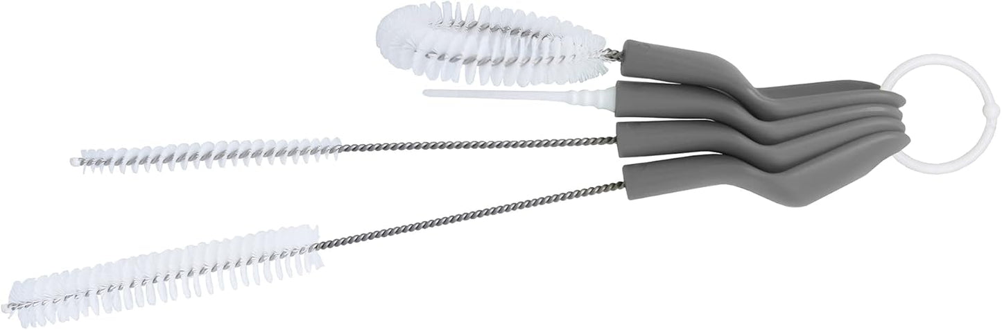 Full Circle Little Sipper, Bottle and Straw Cleaning Brush Set, Sizes for Both Narrow & Wide Straws, Green