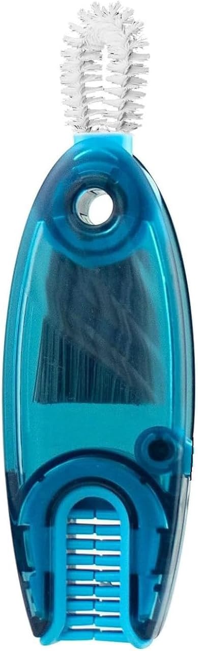 4 in 1 Cup Lid Cleaning Brush Set Multifunctional Bottle Brush Cleaner Tiny Bottle Cup Lid Brush Straw Cleaner Tools Mini Silicone Bottle Cup-Holder Cleaner with Hook Remover 1pc Bright Green