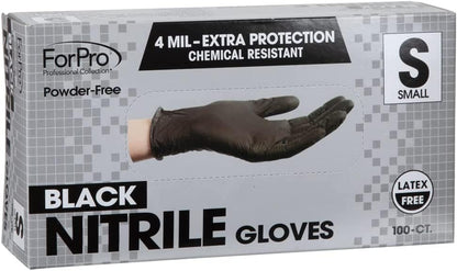 ForPro Disposable Nitrile Gloves, Chemical Resistant, Powder-Free, Latex-Free, Non-Sterile, Food Safe, 4 Mil