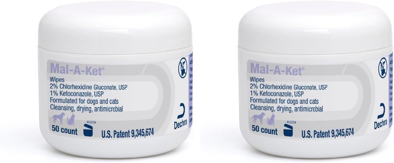 Mal-A-Ket Wipes, 2.25" Round, 50 Count jar