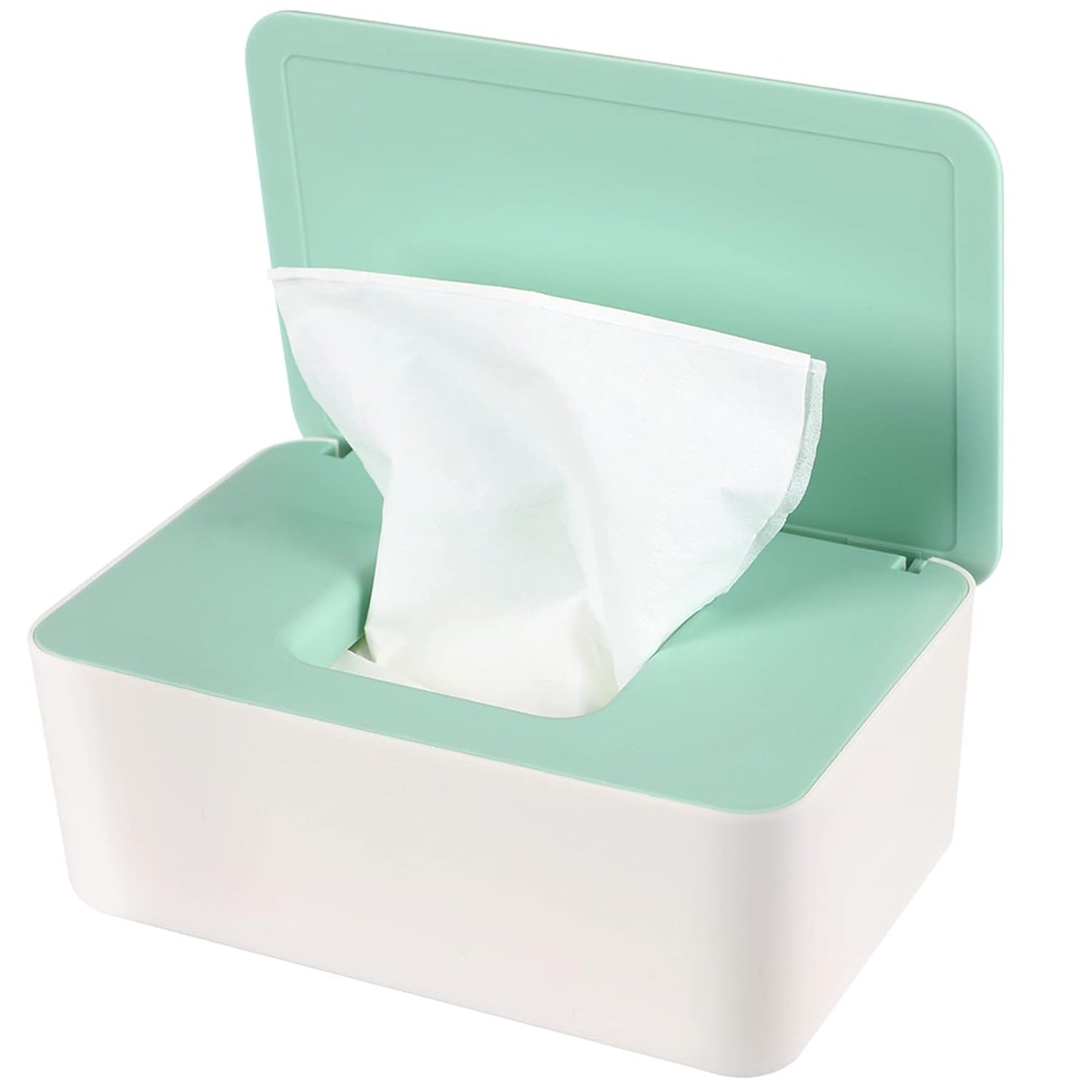 NOVWANG Wipes Dispenser, Large Capacity Baby Wipe Holder(8.3L × 4.9W × 3.9H Inches) Refillable Wipes Container with Sealing Design Baby Wet Wipes Dispenser for Bathroom Home Office Car