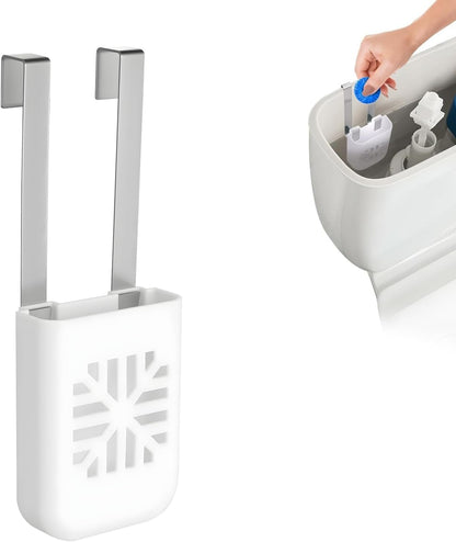 Toilet Tank Tablet Holder, Versatile Toilet Bowl Hanging Cleaner and Deodorizer Hanger, Prevents Flapper Jams & Residue, Extends Life of Drop-in Cleaner Tablets -1PCS