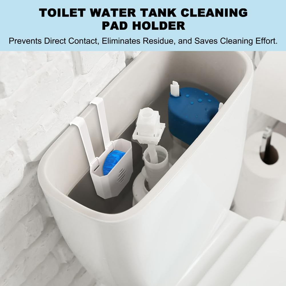 Toilet Tank Tablet Holder, 3.7 x 2.9 x 0.7 Inch Hanging Toilets Bowl Tablet Holder, Toilet Tank Bleach Tablets Bracket (1 pcs)