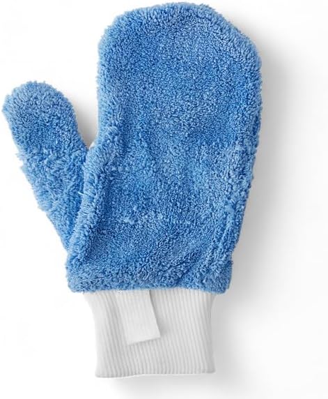 10" x 7" Microfiber Cleaning Mitt – Reusable Soft Dusting Glove for Auto, Glass & Surfaces – Non-Abrasive & Lint-Free Wash Mitt for Scratch-Free Cleaning – Ideal for Home or Commercial Use