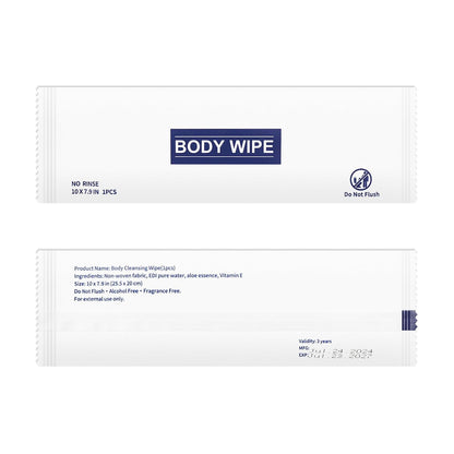 30 pcs Body Wet Wipes Individually Wrapped, Disposable Skin Cleansing Wipes, Individual Wrapped, Safe, Convenient, Lightweight, Aloe Vera for Butt, Hands, Face Cleaning, Daily Use