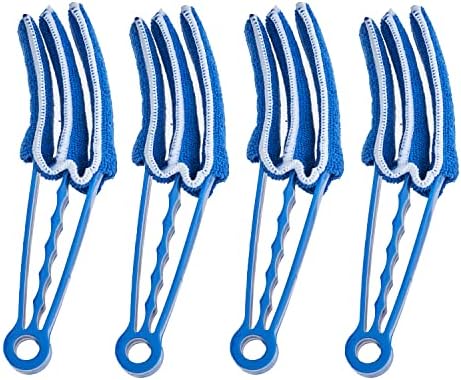 Blind Cleaner Duster Tool, Fan Blade Cleaner, Air Duct Cleaning Tools, Blue Window Blinds Cleaner with Microfiber Sleeve for Fans, Window Blinds, Vents, Shutters…(2 Pack -Superio)