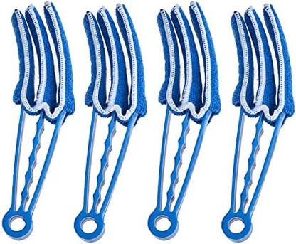 Blind Cleaner Duster Tool, Fan Blade Cleaner, Air Duct Cleaning Tools, Blue Window Blinds Cleaner with Microfiber Sleeve for Fans, Window Blinds, Vents, Shutters…(2 Pack -Superio)
