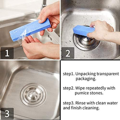 20 Pieces Pumice Stones for Cleaning - Pumice Scouring Pad, Stick Cleaner for Removing Toilet Bowl Ring, Bath, Household, Kitchen, Pool, 5.9 x 1.4 x 0.9 Inch(White)