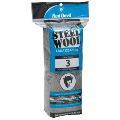 Red Devil 0310 Steel Wool, 0000 (Pack of 16)