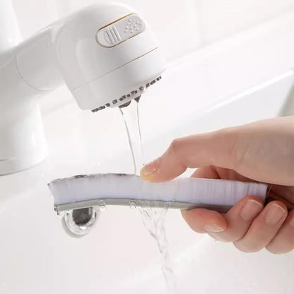 Window Track Cleaning Brush with Hidden Scraper for Sliding Door and Window Tracks, Shutters, Kitchen Sink Cleaning