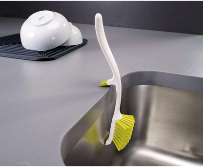 Joseph Joseph Edge Dish Brush with Integrated Sink Rest, Grey
