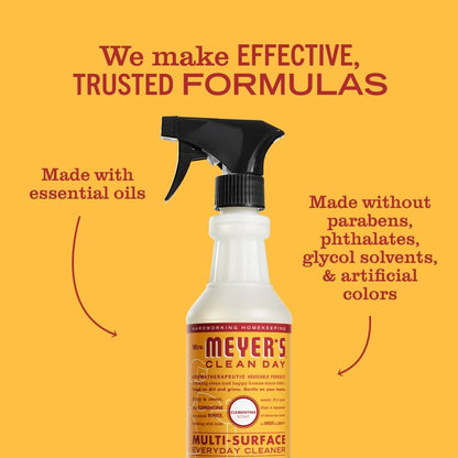 Mrs. MEYER'S CLEAN DAY Multi-Surface Everyday Cleaner, Clementine Scent, 16 Fl Oz Bottle