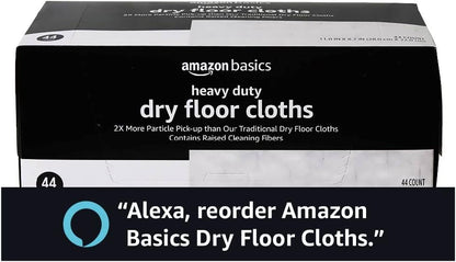 Amazon Basics Wet Mopping Cloth Refills, Floor Cleaning, Fresh Scent, 12 Count (Fits Swiffer Sweeper Mop Heads)