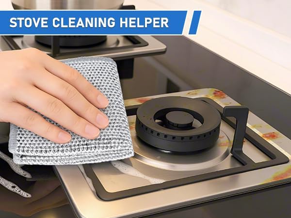 Aidoclip 10PCS Set Non-Scratch Steel Wool Dishcloth - Multi Purpose Wire Dishwashing Rags Kitchen Towels and Dishcloths Sets Durable Cleaning Pads Bathroom Home Essentials Cleaning Supplies Tools