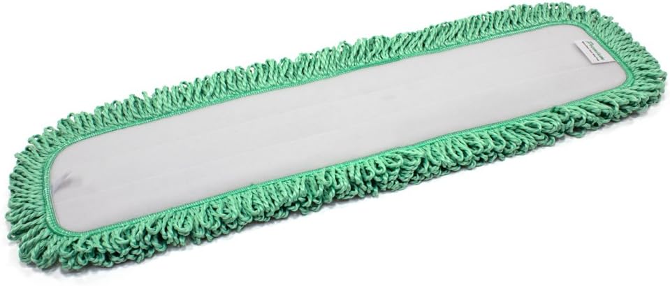 Real Clean 24 Inch Green Fringe Microfiber Dust Mop Pads (Pack of 2)