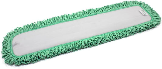 Real Clean 24 Inch Green Fringe Microfiber Dust Mop Pads (Pack of 2)