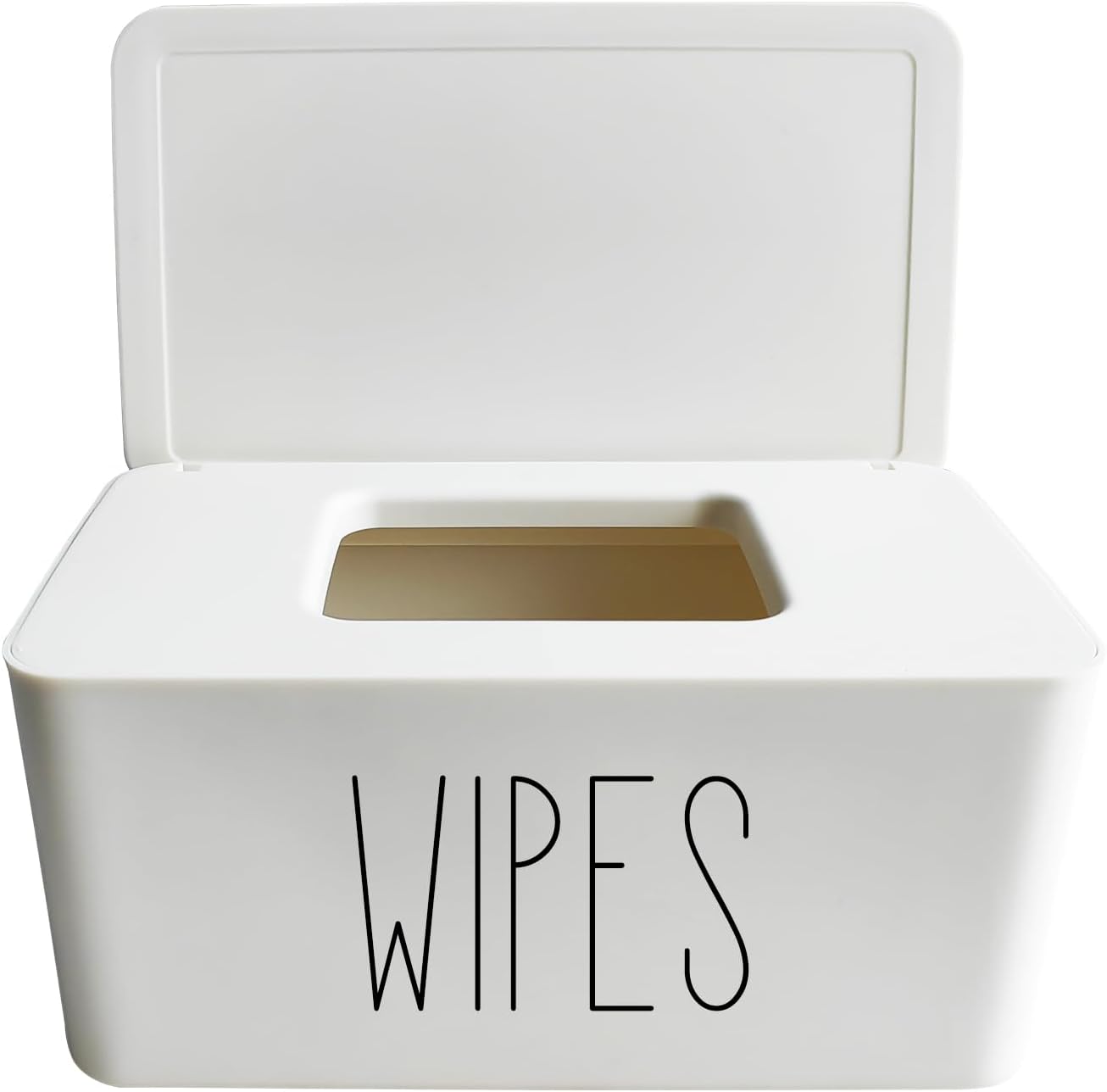 White Wipes Dispenser for Bathroom 8.26" x 4.92" x 3.93", Flushable Butt Wipes Holder Easy to Access