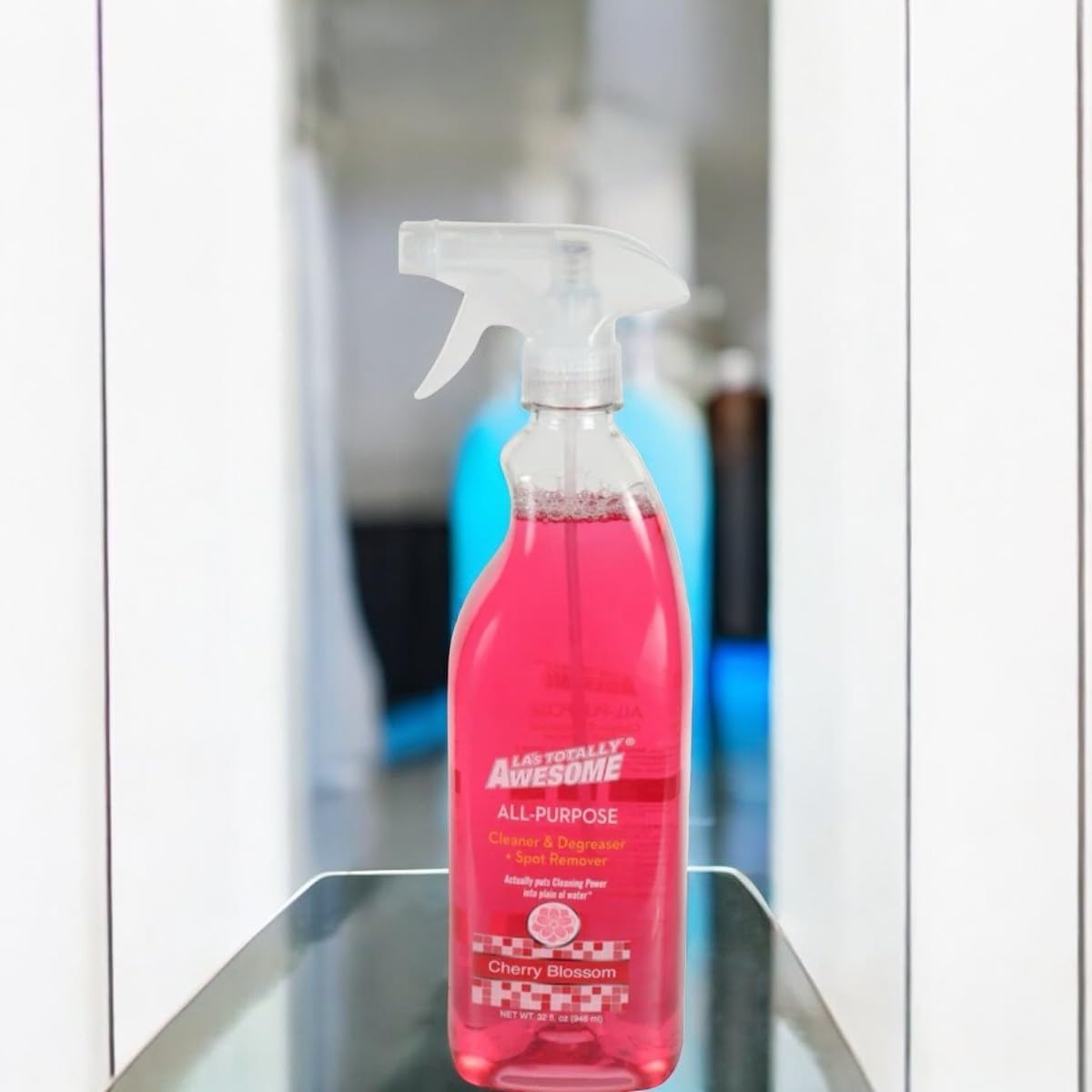 Plant-Based Bathroom Cleaner, 32 Fl Oz, All-Purpose Soap Scum Remover for Sinks, Tubs, Showers (Cherry Blossom)
