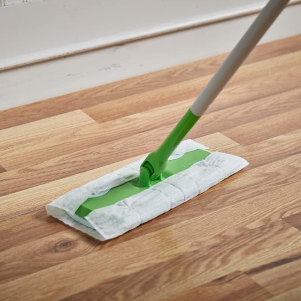 Amazon Basics Wet Mopping Cloth Refills, Floor Cleaning, Fresh Scent, 12 Count (Fits Swiffer Sweeper Mop Heads)