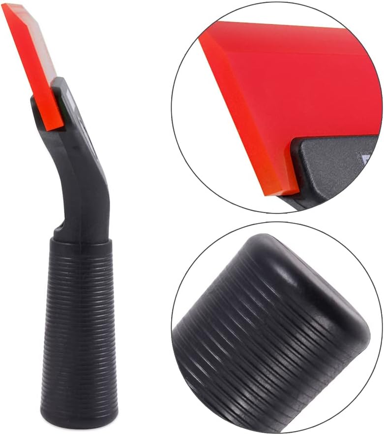 FOSHIO Small Squeegee with 5 Inch Dark Blue Rubber Blade Mini Wiper Window Tinting Tools for Mirror Glass Window Cleaner with Non-Slip Handle, 2 Pack