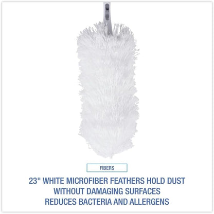 Boardwalk Microfeather Duster, Microfiber Feathers, Washable, 23", White